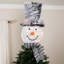 Décoration pour sommet de sapin de Noël 25 po avec chapeau noir givré