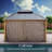 Kozyard Apollo Hardtop Gazebo, Wooden Coated Aluminum Frame with Galvanized Steel Roof-123058514
