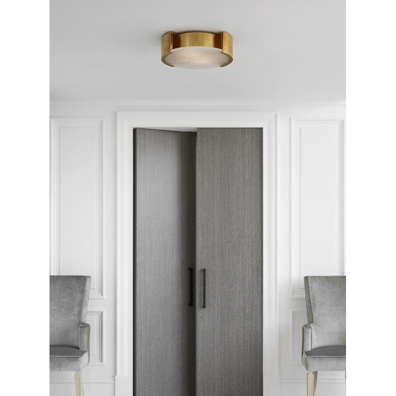 Kelly Wearstler Melange Small Flush Mount, 5" H x 17" W x 17" D, Antique Brass