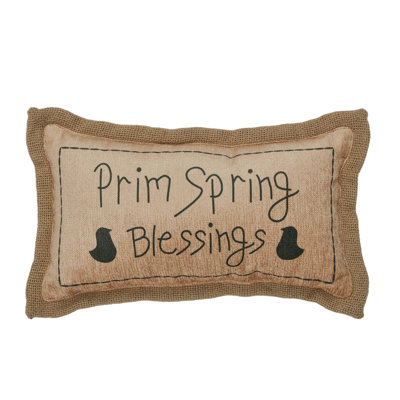 Spring In Bloom Cotton Reversible Throw Pillow