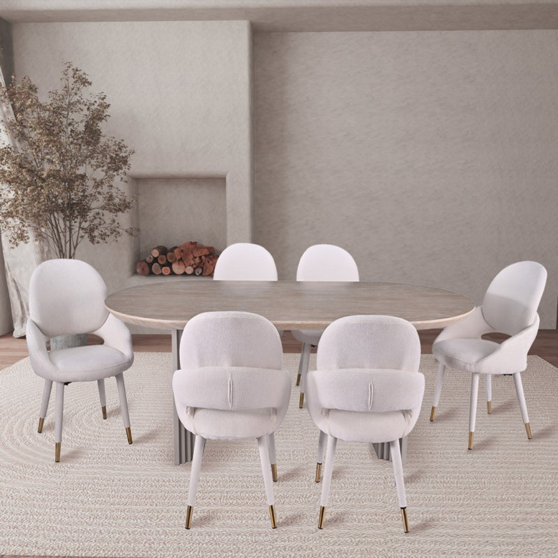 Ensemble de salle à manger Bode, beige, 7