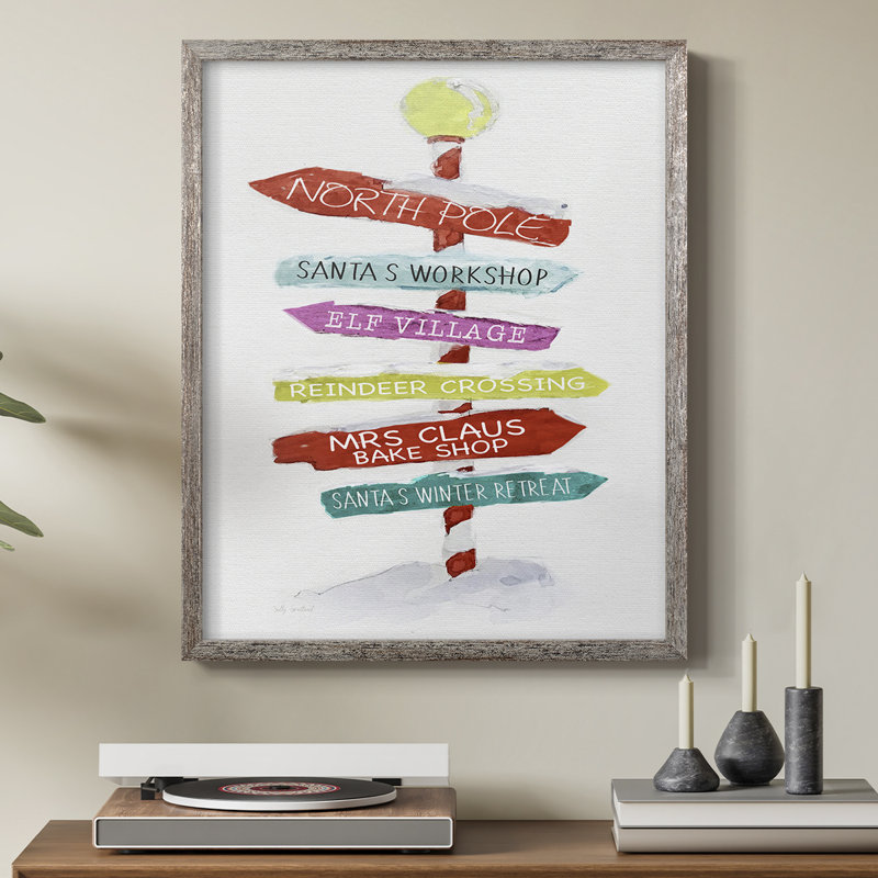 «Christmas Instructions», reproduction encadrée - bois massif, H 21 po x l 17 po