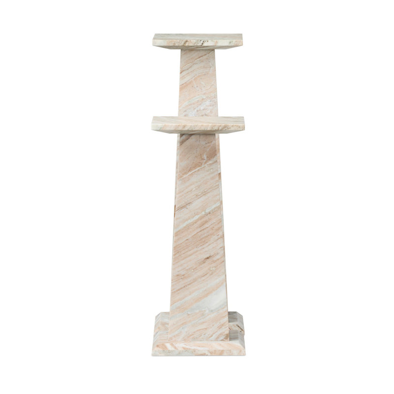 Ellric Pedestal Set, Gray Italian Marble