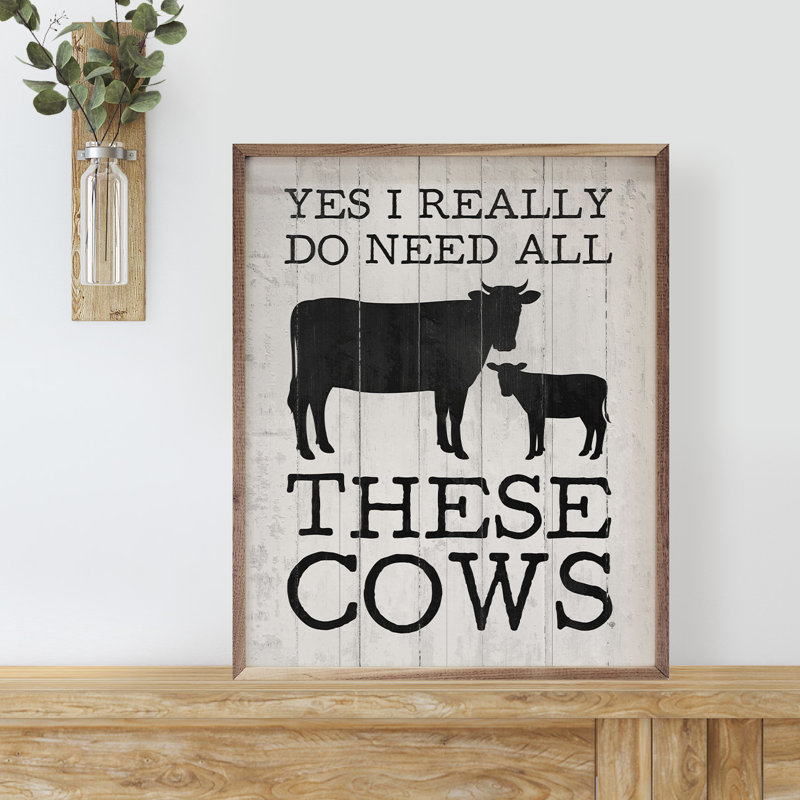 Toutes ces vaches - noir, Blanc / noir, H 10 po x l 8 po