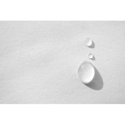 Goutte d'eau sur papier blanc - Photographie sur toile tendue