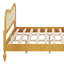 Structure de lit plateforme avec tête de lit courbée en rotin, lit en rotin pour chambre à coucher, aucun sommier nécessaire-2114415475-2114415486