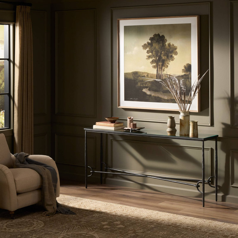 BABYLON 70'' W Glass Console Table