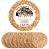 Round Woven Placemats Set Of 10 - Boho Farmhouse Rattan Wicker Table Mats, Natural Jute Braided Chargers For Dining Table Decor, Rustic Place Mats For Dinner Plates