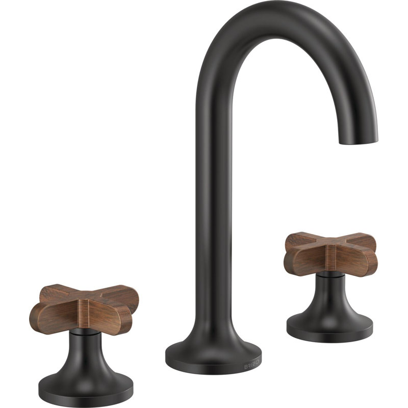 Jason Wu Widespread Lavatory Faucet, Low Cross Handle with Wood, 1.2 GPM