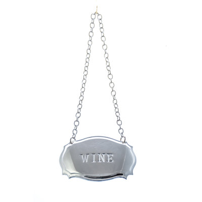 Decanter Label Chippendale Design Wine