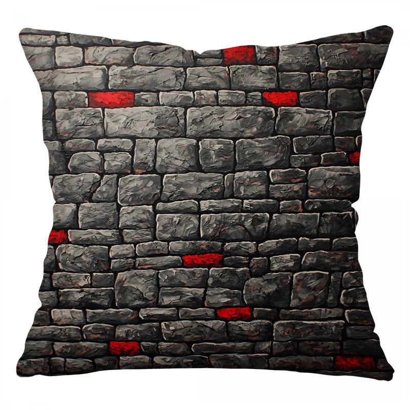 Coussin Stone Stone, coussins architecturaux en sergé, Carré 16 po