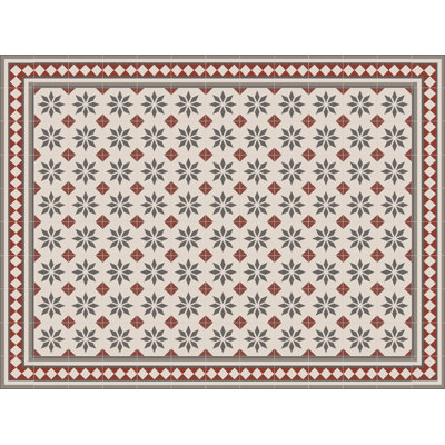 Endi Vinyl Machine Printed Area Rug