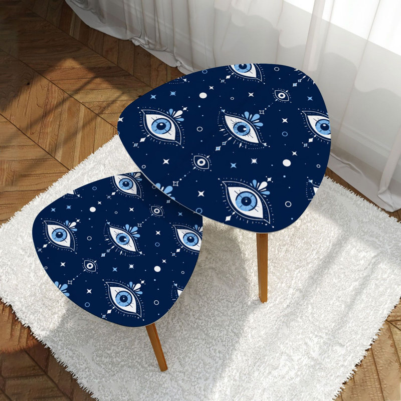 Ensemble de 2 tables basses gigognes Triangle