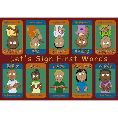 Educational First Signs Area Rug, Rectangle 5'4" x 7'8"