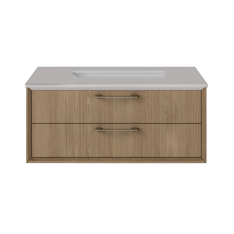 Gemelli 30'' W Single Stone Vanity Top, Polished White