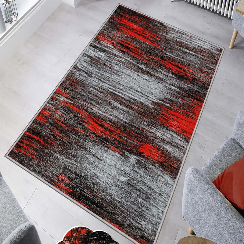 Stylish Hall Carpet, 100% Polyester, 0.3 in Pile Height | Antibacterial, Non-Slip PVC Dot Underside | Woven Design with 3D Digital Printing | Machine Washable, Perfect for Home Décor & Comfort
