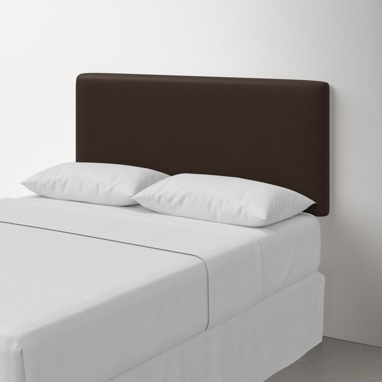 Eisley Pine Headboard, Queen, Classic Chocolate Velvet