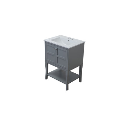 Lucin Single Bathroom Vanity with Ceramic Top