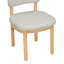 Ensemble de table de salle à manger en bois pour 6 personnes avec 6 chaises rembourrées, table rectangulaire 60 "avec pieds découpés pour salle à manger, cuisine et salon-1346844253