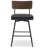 Swivel Upholstered Counter Stool with Metal Frame-407681869