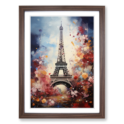 Eiffel Tower Baroque - Single Picture Frame Print on Wood