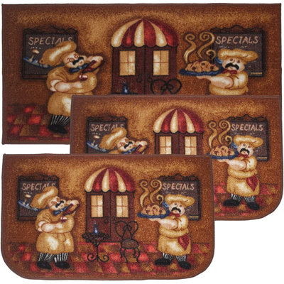 Gambhiri Polyester Non-Skid Kitchen Mat