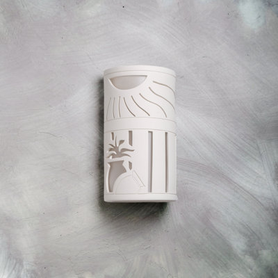 Ninamarie Ceramic Outdoor Wall Light, LED Bulb Included
