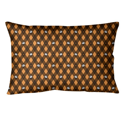 Coussin lombaire géométrique crâne