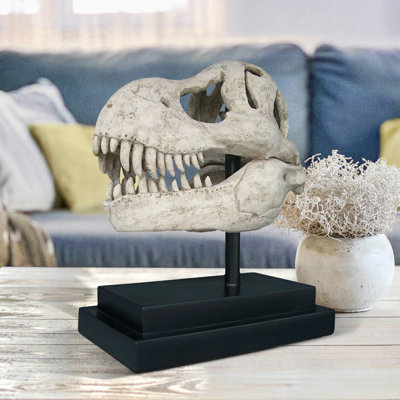T-Rex Dinosaur Skull Fossil Sculpture