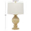 Lampe d'appoint côtière beige en polystone 7,5 po x 7,5 po x 28,25 po