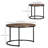 Treble Set of 2 Round Metal Nesting Coffee Tables | Stackable Space-Saving Design for Living Room & Small Spaces-754726717