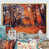 Toile avec cadre flottant or