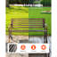 Outdoor Bench Patio Bench 50 Inch Metal Frame Slatted Backrest