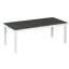 Ensemble de table de salle à manger extensible rustique 7 pièces avec rallonge amovible, 6 chaises de salle à manger rembourrées, 2 tiroirs intégrés-1588802393
