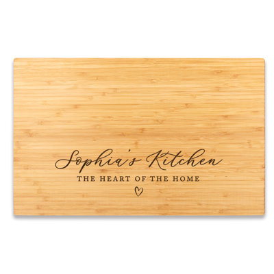 Large Bamboo Wood Custom Mother's Day Cutting Board For Mom, Custom Name Kitchen, Set Of 1