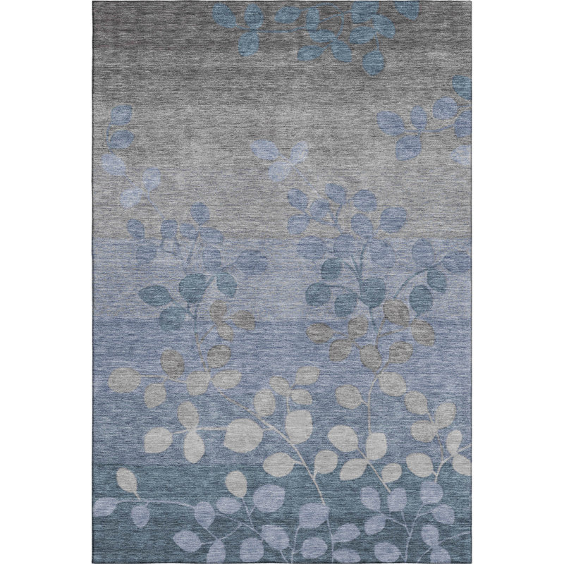 Premium Machine Washable Farolt AMF1900 Floral Rug, Rectangle 10' x 14'