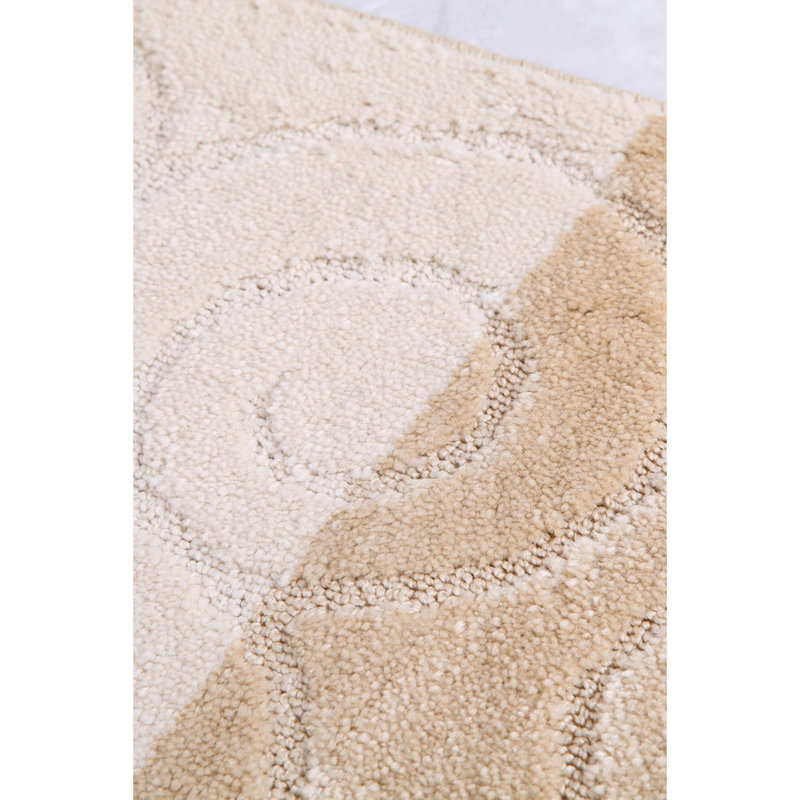 Tapis pour salle de bain Addieville, Brun pâle / beige