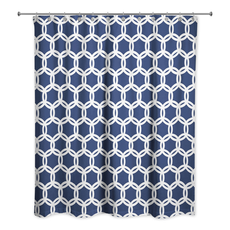 Rideau de douche simple Alondria, Bleu