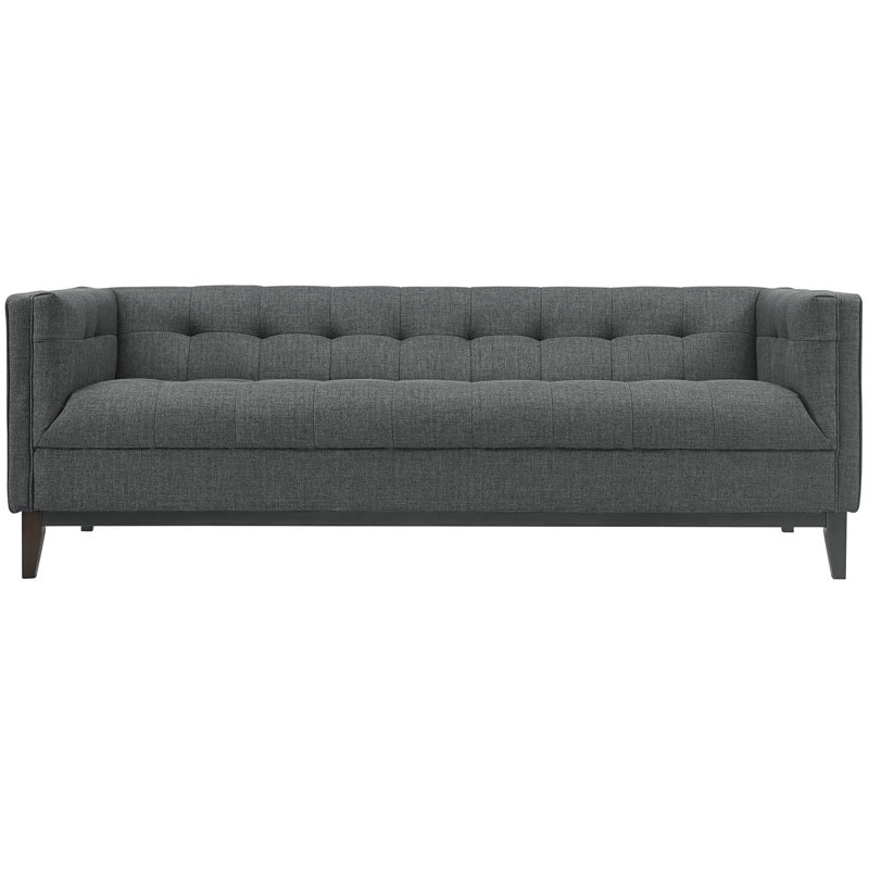 Strick & Bolton Vinnie Mid-century Modern Sofa, Gray Polyester