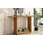 Elegant Minimalist Console Table With Curved Corners,Natural Wood Veneer,U-Base Design For Easy Placement ,Perfect For Displaying Your Treasures,Simple Assembly-540524177
