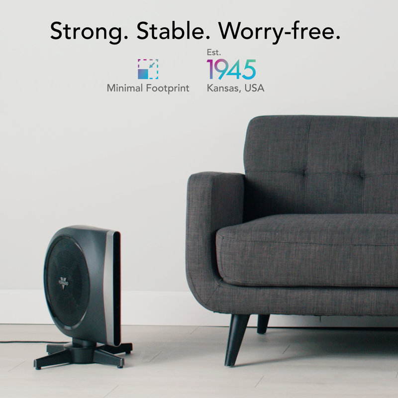 Vornado Strata 18 in. 5-Fan Speeds Floor Fan in Black with Oscillation