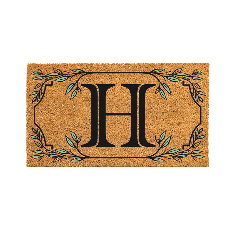 Monogram Coir Mat, Letter "H"