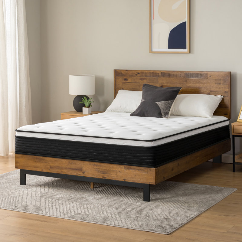 Zinus 8" Medium Euro Top Innerspring Mattress, Queen
