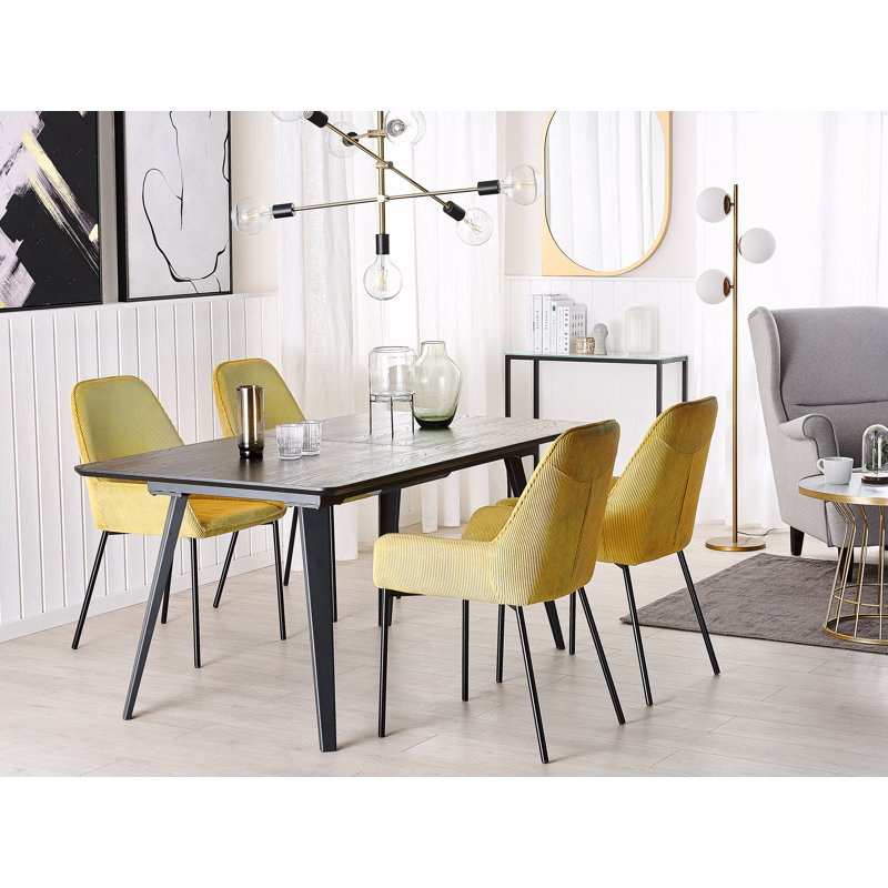 Aarv Extendable Metal Base Dining Table