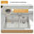 Workstation Kitchen Sink Drop In 16 Gauge Stainless Steel Double Bowl(60/40) Kitchen Sink-128132309-124062987