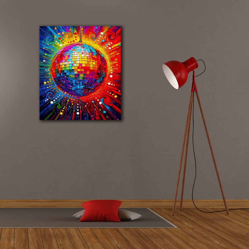  «The Disco Ball» par Dean Russo, art mural sur toile, 26 po x 30 po