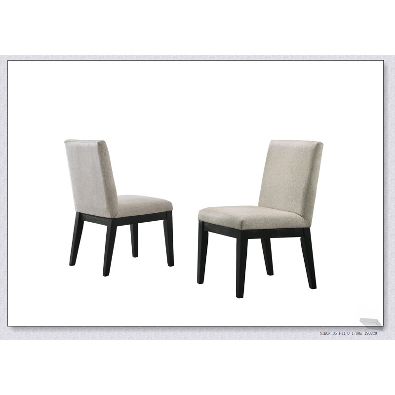 Ensemble de 2 chaises de salle à manger en tissu beige Jasper, confortables et élégantes pour les salles à manger modernes