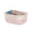  2-tone Decorative Large Storage Basket In Blush