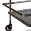 Chariot de bar Percy en métal galvanisé 30,7 x 17,1 x 34,6 po pour la maison