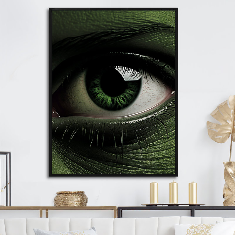 Emerald Eye Dream sur impression sur toile, H 32 po x l 24 po x P 1 po, Cadre flottant noir